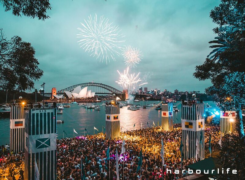 Music festival in Australia with crowds enjoying outdoor entertainment
