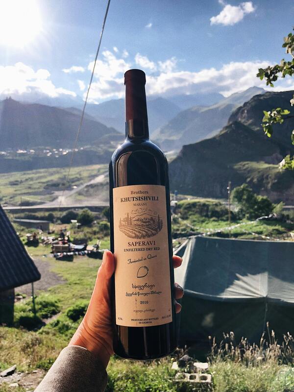 Wine tasting experience in Georgia with traditional glassware