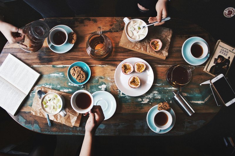 Traditional Portuguese cafe with pastries