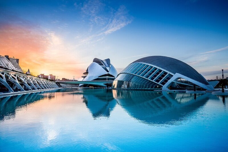 Valencia City of Arts and Sciences futuristic architecture